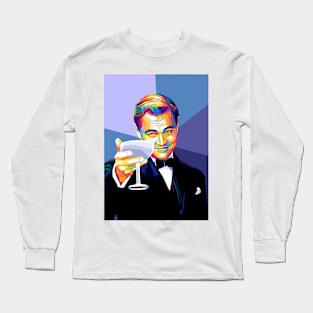 Dicaprio Cheers Meme Pop Art Long Sleeve T-Shirt